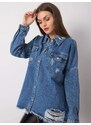 Fashionhunters Modrá džínová košile Tamara