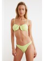 Trendyol Green Hijab Textured V-Cut Bikini Bottoms