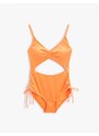 Koton Window Detailed V-Neck Swimwear