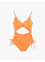 Koton Window Detailed V-Neck Swimwear