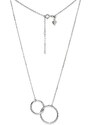 SilveAmo Stříbrný náhrdelník Propojené kroužky