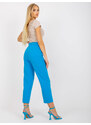 Fashionhunters Modré dámské kalhoty z obleku RUE PARIS