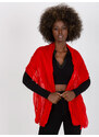 Fashionhunters Červený volánkový viskózový šátek