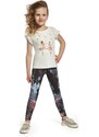 Bas Bleu Girls' leggings SHIMER elastic with comfortable welt