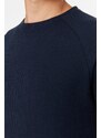 Trendyol Navy Blue Regular Fit Waffle Knitted Pajamas Set