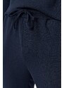 Trendyol Navy Blue Regular Fit Waffle Knitted Pajamas Set