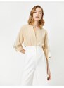 Koton V-Neck Long Sleeve Blouse