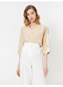 Koton V-Neck Long Sleeve Blouse