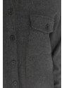 Trendyol Gray Double Pocket Detailed Winter Shirt