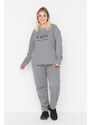 Trendyol Curve Gray Knitted Pajamas Set