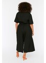 Trendyol Curve Black Waist Detailed Jumpsuit