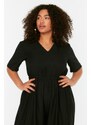 Trendyol Curve Black Waist Detailed Jumpsuit