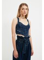 Dámský crop top Trendyol TPRAW22BZ1118/Navy blue