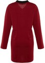 Trendyol Burgundy Motto Printed Knitted Nightgown