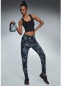 Bas Bleu YANK women's camo sweatpants with decorative cuts