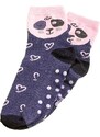 Non-slip Girls Socks Shelvt Blue Pandas