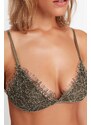 Trendyol Khaki Lace Triangle Bralet