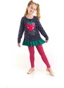 Denokids Cute Strawberry Girls Kids Tunic Leggings Set