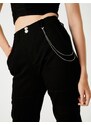 Koton Jeans Kalhoty s elastickým pasem Pohodlný střih Vysoký pas -