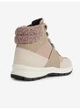 Světle růžové dámské kotníkové boty se semišovými detaily Geox Bra - Dámské