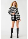 Koton Women's Black Plaid Shirt