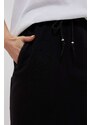 Moodo Hladká sukně s kapsami - černá