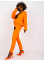 Fashionhunters Oranžová bavlněná tepláková souprava od Nately