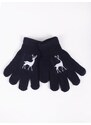Yoclub Kids's Girls' Five-Finger Gloves With Reflector RED-0237G-AA50-006