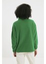 Trendyol Emerald Zipper Detailed Fleece Knitted Sweatshirt