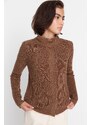 Trendyol Mink High Neck Knitwear Cardigan