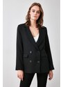 Trendyol Black Regular Lined Blazer with Buttons