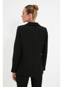 Trendyol Black Regular Lined Blazer with Buttons