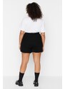 Trendyol Curve Black Skirt Look Knitwear Shorts