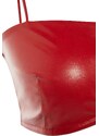 Trendyol X Sagaza Studio Red Faux Leather Bustier