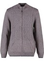 Trendyol Mink Slim Fit Knit Detail Zippered Pocket Knitwear Cardigan