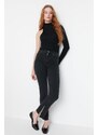 Trendyol Black Petite Slit High Waist Slim Flare Jeans