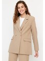 Trendyol Mink Blazer Jacket-Pants Woven Bottom-Top Suit