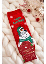 Kesi Dětské ponožky "Merry Christmas" Lední medvěd červene
