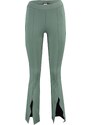Trendyol Khaki potápěčské / potápěčské kalhoty s rozparkem Detailní rozšířené sportovní kalhoty s nohavicemi