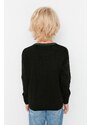 Trendyol Boy's Black Jacquard Knitwear Sweater