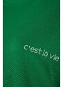 Trendyol Green Embroidered Crew Neck Basic Knitted Tracksuit Set