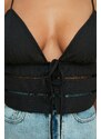 Trendyol Black Lace-up Detailed Beach Blouse