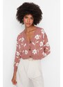 Trendyol Pale Pink Jacquard Knitwear Cardigan