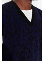 Trendyol Black Unisex Oversize Fit Wide fit Leopard Print Knitwear Sweater