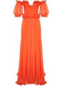 Trendyol Sunflower Lined Chiffon Evening Dress