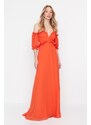 Trendyol Sunflower Lined Chiffon Evening Dress