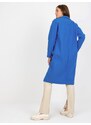 Fashionhunters Tmavě modrý dámský kabát s kapsami OH BELLA