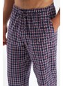 Dagi Navy Blue Plaid Pajamas Set