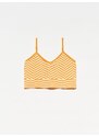 Dilvin 10184 Strappy Knitwear Undershirt Crop - orange