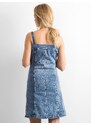 Fashionhunters Nádherné modré džínové šaty